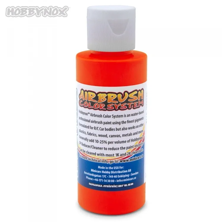 Aerograafi värv Neon Orange 60ml #HN25020 Hobbynox 1 Airbrush Color Neon Orange 60ml #HN25020 Hobbynox