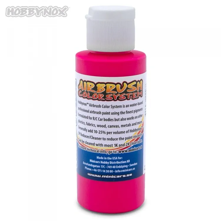 Aerograafi värv Neon Pink 60ml #HN25030 Hobbynox 1 Airbrush Color Neon Pink 60ml #HN25030 Hobbynox