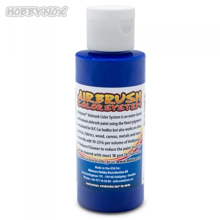 Aerograafi värv Transparent Blue 60ml #HN23050 Hobbynox 1 Airbrush Color Transparent Blue 60ml #HN23050 Hobbynox