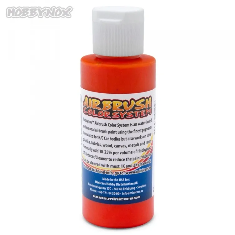 Aerograafi värv Transparent Orange 60ml #HN23010 Hobbynox 1 Airbrush Color Transparent Orange 60ml #HN23010 Hobbynox