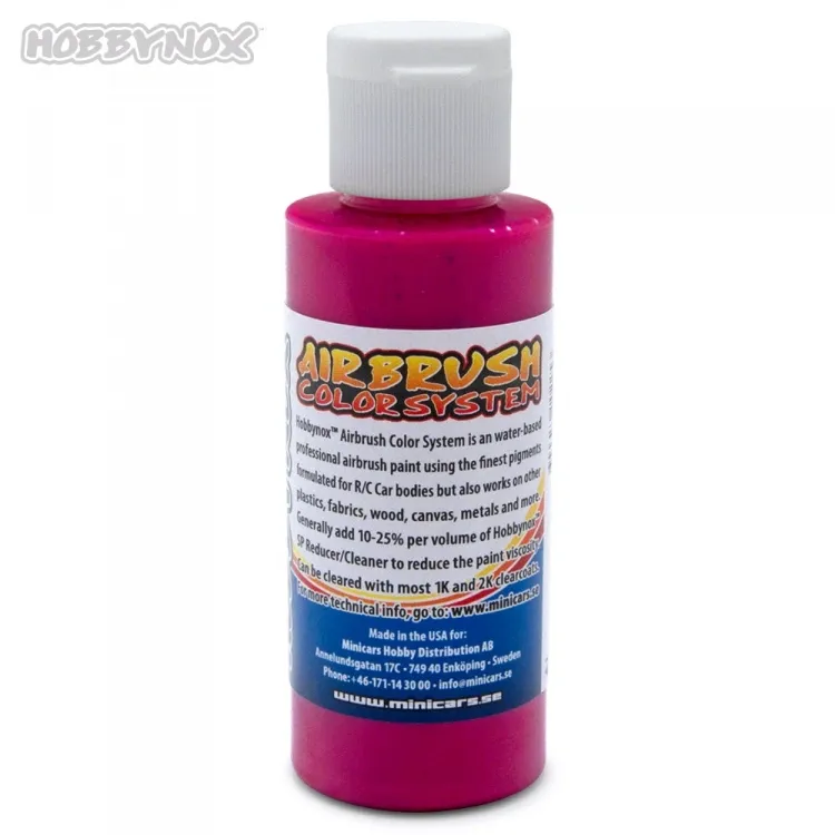 Aerograafi värv Transparent Pink 60ml #HN23020 Hobbynox 1 Airbrush Color Transparent Pink 60ml #HN23020 Hobbynox