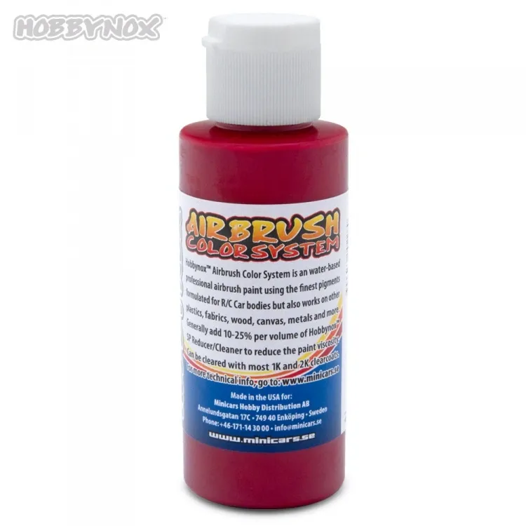 Aerograafi värv Transparent Red 60ml #HN23030 Hobbynox 1 Airbrush Color Transparent Red 60ml #HN23030 Hobbynox