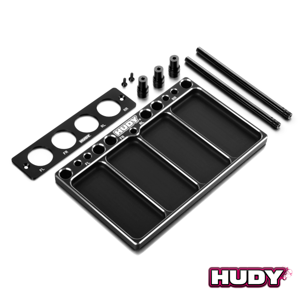 Alu Tray For 1/8 Off-Road Diff & Shocks (109802) Hudy 1 Alu Tray For 1/8 Off-Road Diff & Shocks (109802) Hudy