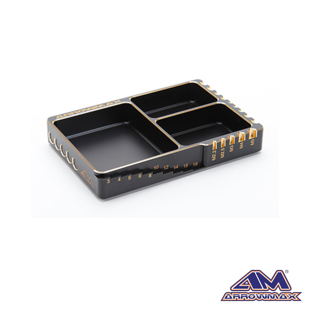 Arrowmax Multi Alu Case For Screws Black Golden (120x80x18mm) 1 Arrowmax Multi Alu Case For Screws Black Golden (120x80x18mm)