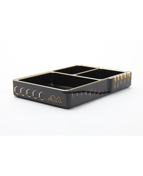 Arrowmax Multi Alu Case For Screws Black Golden (120x80x18mm) 6 Arrowmax Multi Alu Case For Screws Black Golden (120x80x18mm)