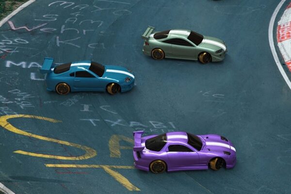 Turbo Racing 1/76 C63 RC Drift Car RTR (1) Blue