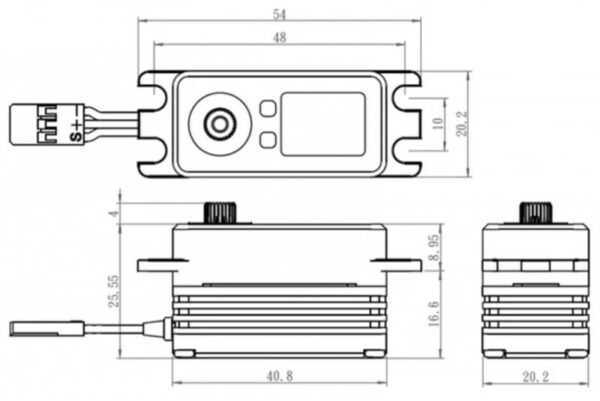 Savöx SB-2267SG Low Profile HV (0.065s/32.0kg/8.4V) Brushless Servo