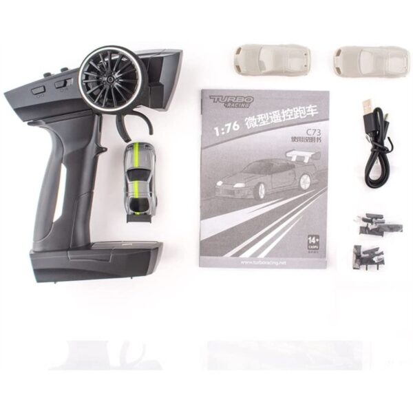 Turbo Racing 1/76 C73 RC Onroad Car RTR (1) Grey