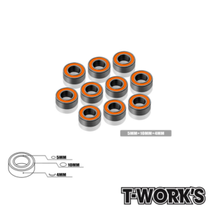 Ball Bearings 5x10x4 mm 2xRS (10 pcs) - T-Work's BB-5104-10
