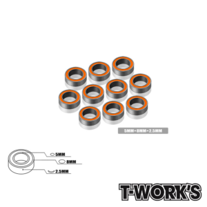 Ball Bearings 5x8x2.5mm 2xRS (10) - T-Work's BB-5825-10