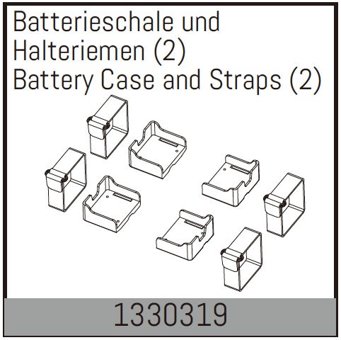 Battery Case and Straps (2) (1330319) Absima 1 Battery Case and Straps (2) (1330319) Absima