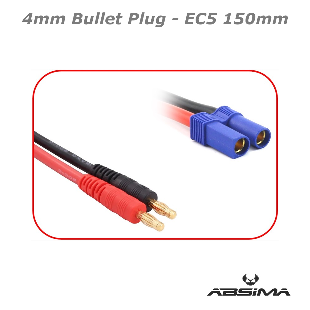 Charging Cable 4mm Bullet Plug - EC5 150mm (3040032) 1 Charging Cable 4mm Bullet Plug - EC5 150mm (3040032)