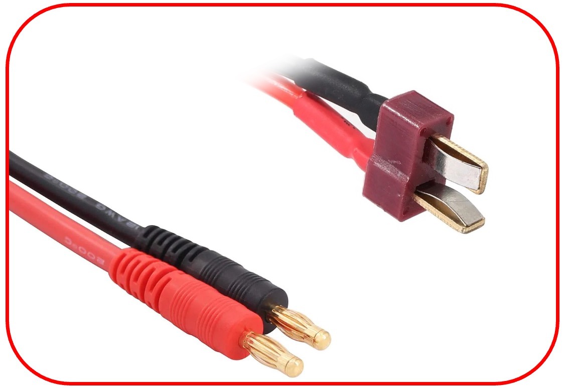 Charging Cable 4mm Bullet Plug - T-Plug 300mm 1 Charging Cable 4mm Bullet Plug - T-Plug 300mm