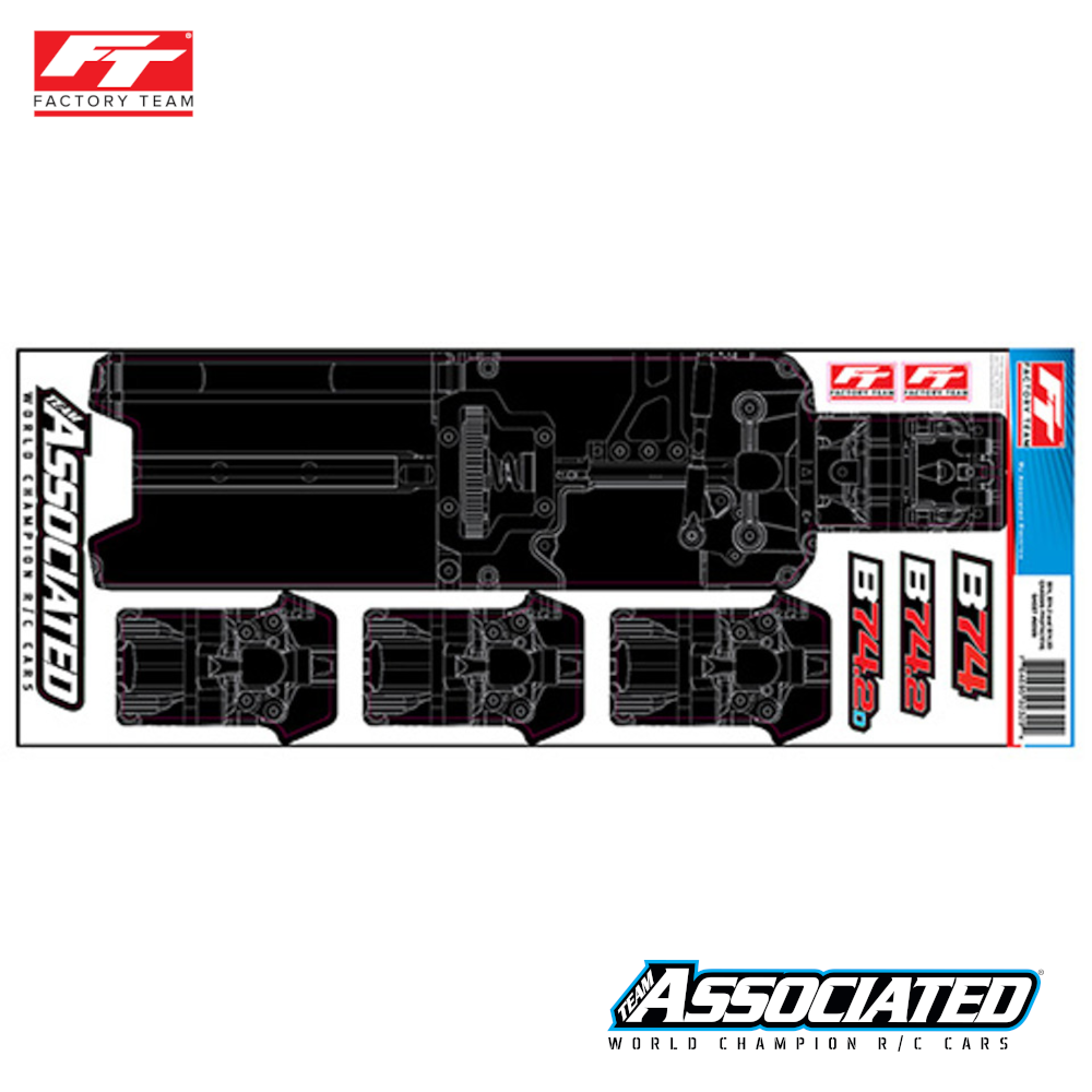 Chassis Protective Sheet RC10B74 FT Printed (92329) 1 Chassis Protective Sheet RC10B74 FT Printed (92329)