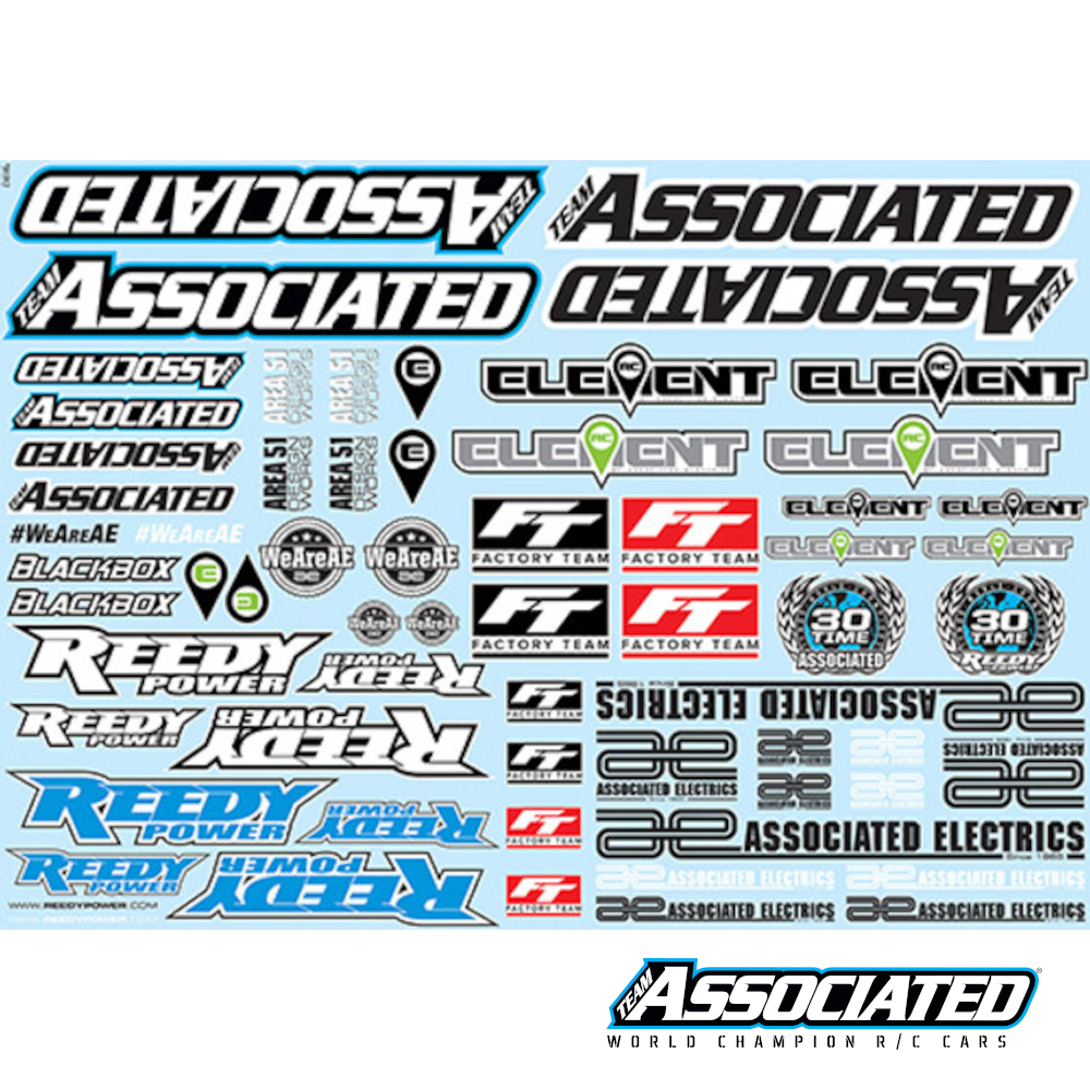 Decal Sheet Team Associated (91913) 1 Decal Sheet Team Associated (91913)