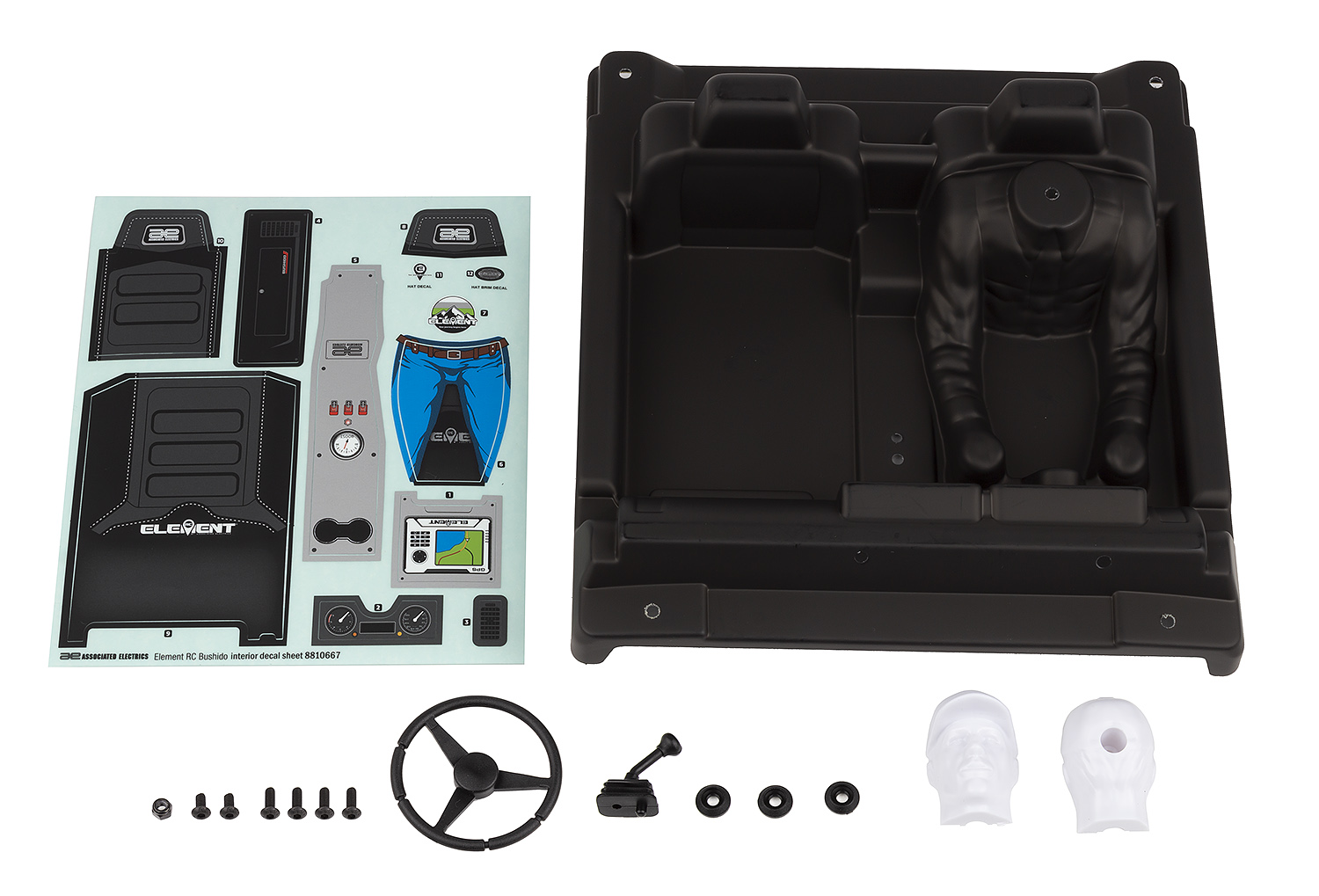 Element RC Bushido+ Interior Tray Complete Set 1 Element RC Bushido+ Interior Tray Complete Set
