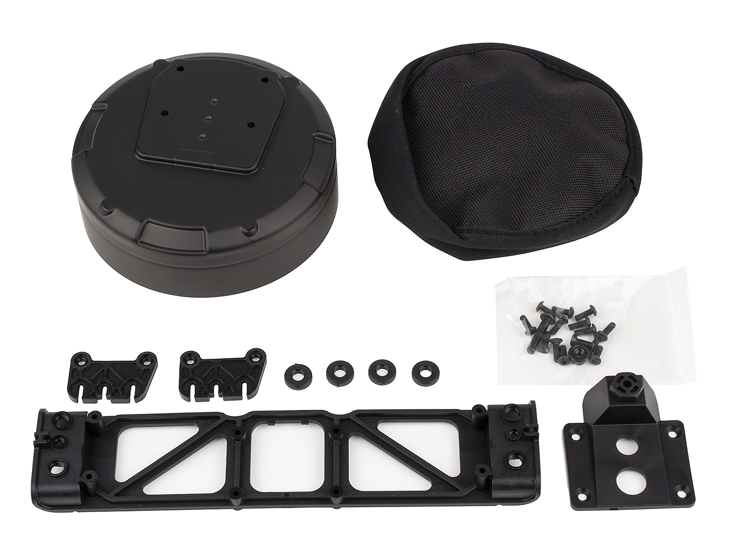 Element RC Bushido+ Reserveradhalterung und Taschen-Set 1 Element RC Bushido+ Spare Tire Mount and Bag Set