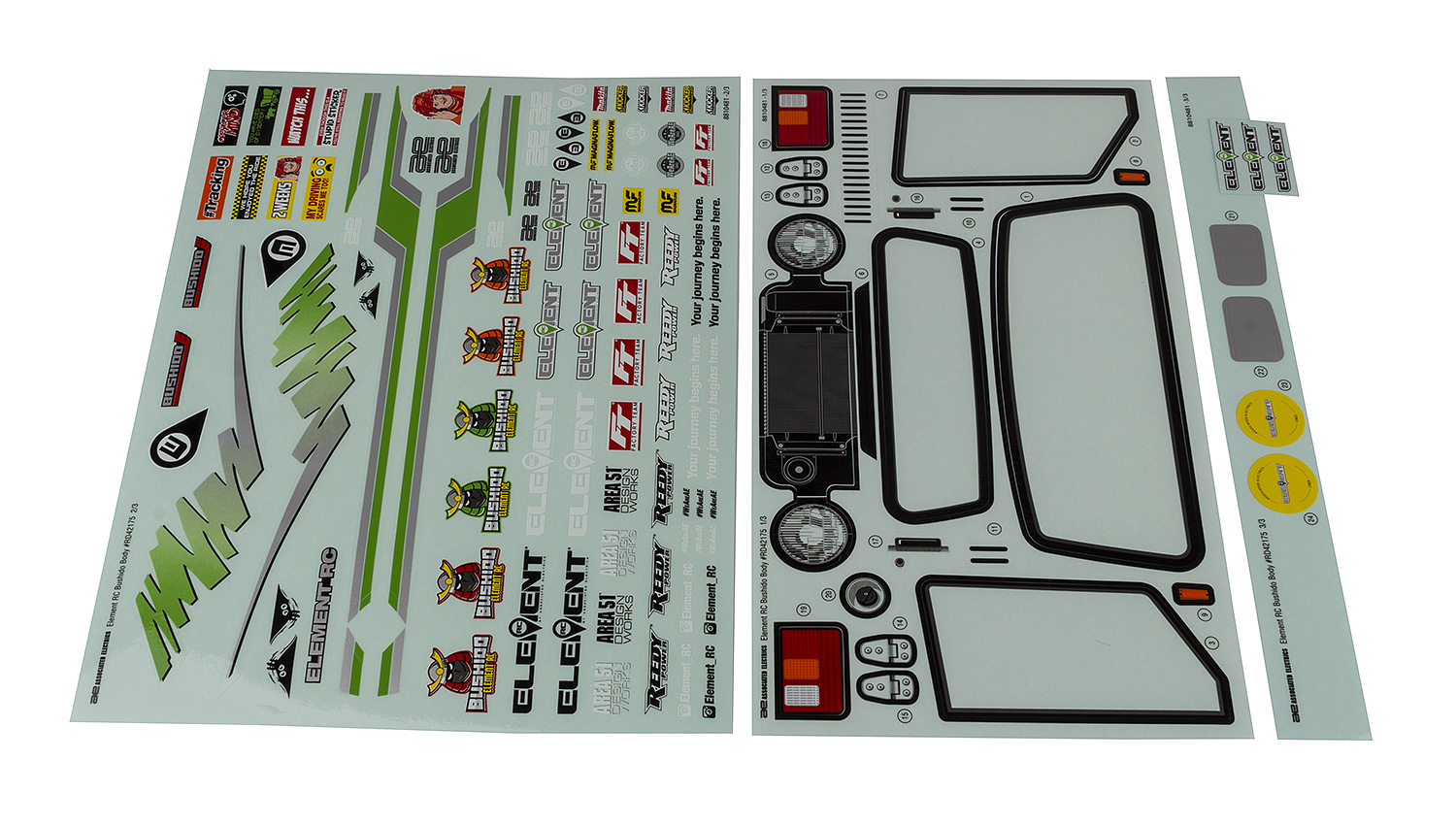 Element RC Enduro Bushido Decal Sheets 1 Element RC Enduro Bushido Decal Sheets