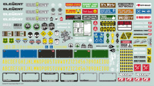 Element RC Enduro Scale Decal Sheet