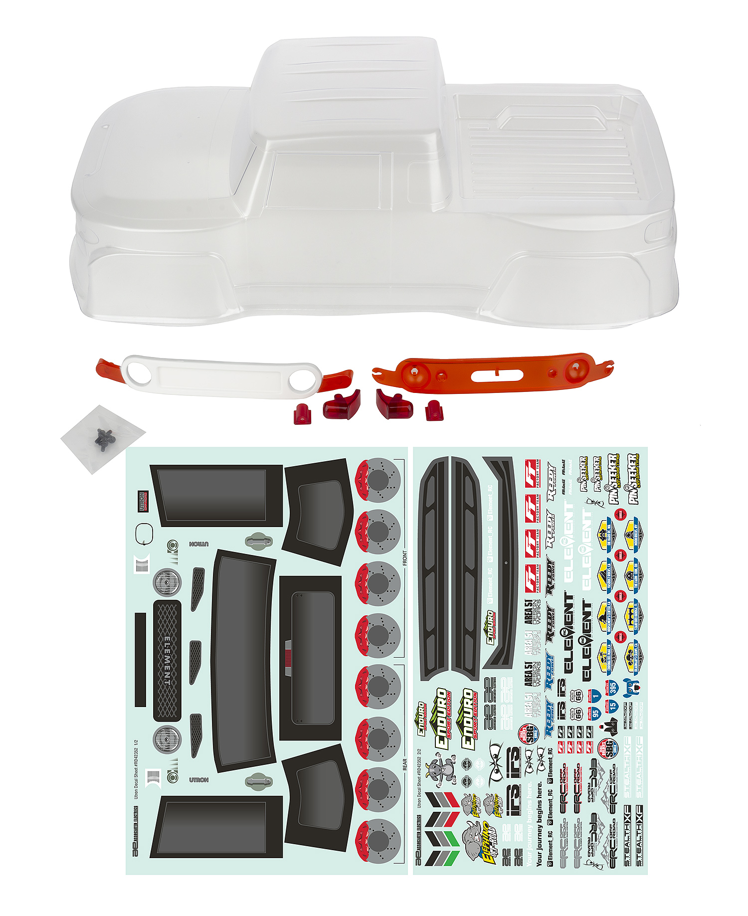 Element RC Enduro SE, Utron Body Set, clear 1 Element RC Enduro SE, Utron Body Set, clear