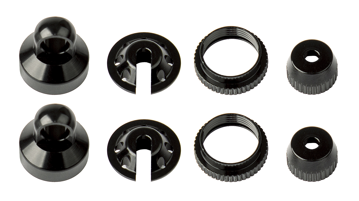 Element RC Enduro Stoßdämpferteile, schwarzes Aluminium 1 Element RC Enduro Shock Parts, black aluminum