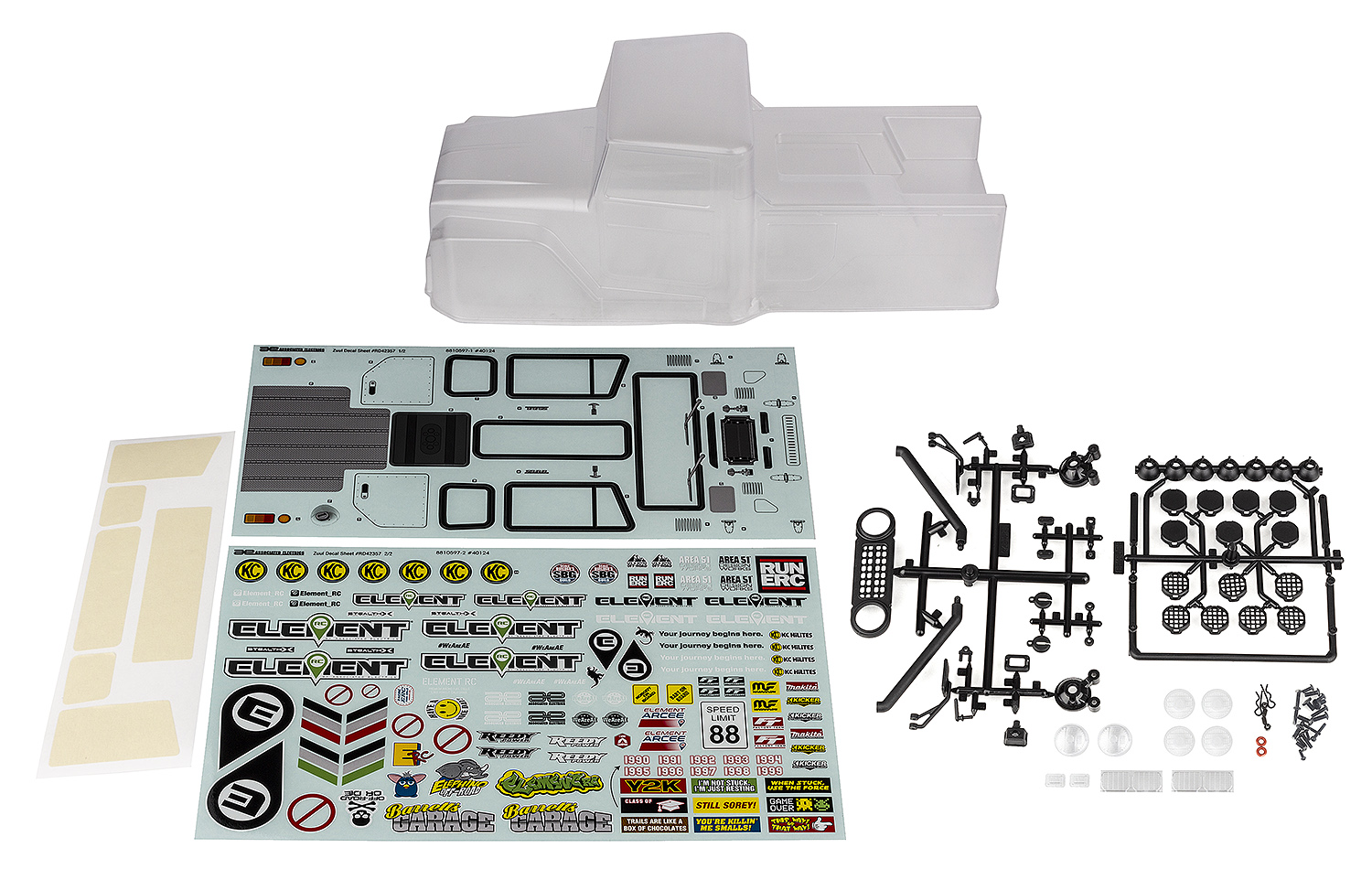 Element RC Enduro Zuul Body Set, clear 1 Element RC Enduro Zuul Body Set, clear