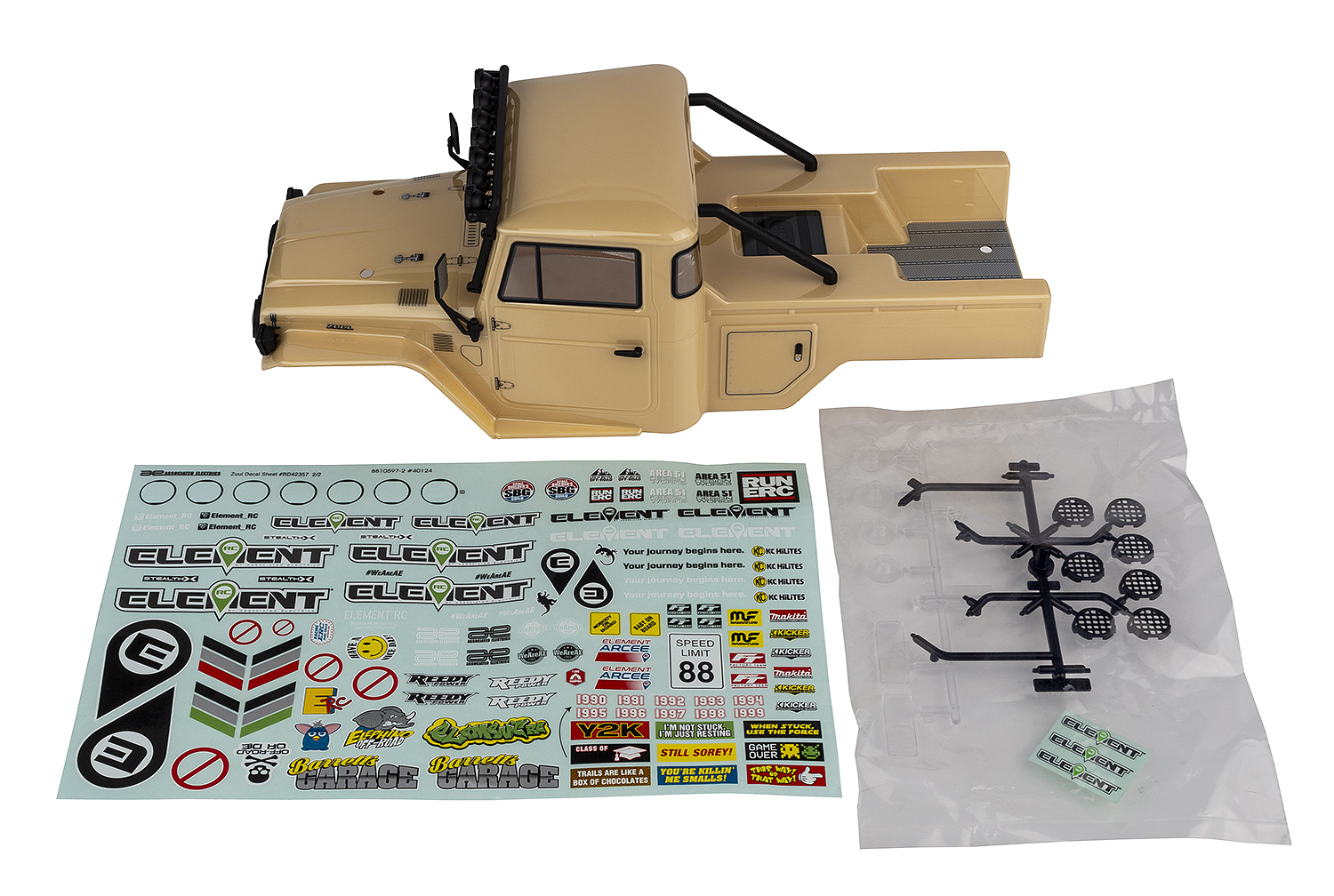 Element RC Enduro Zuul Body Set, tan 1 Element RC Enduro Zuul Body Set, tan