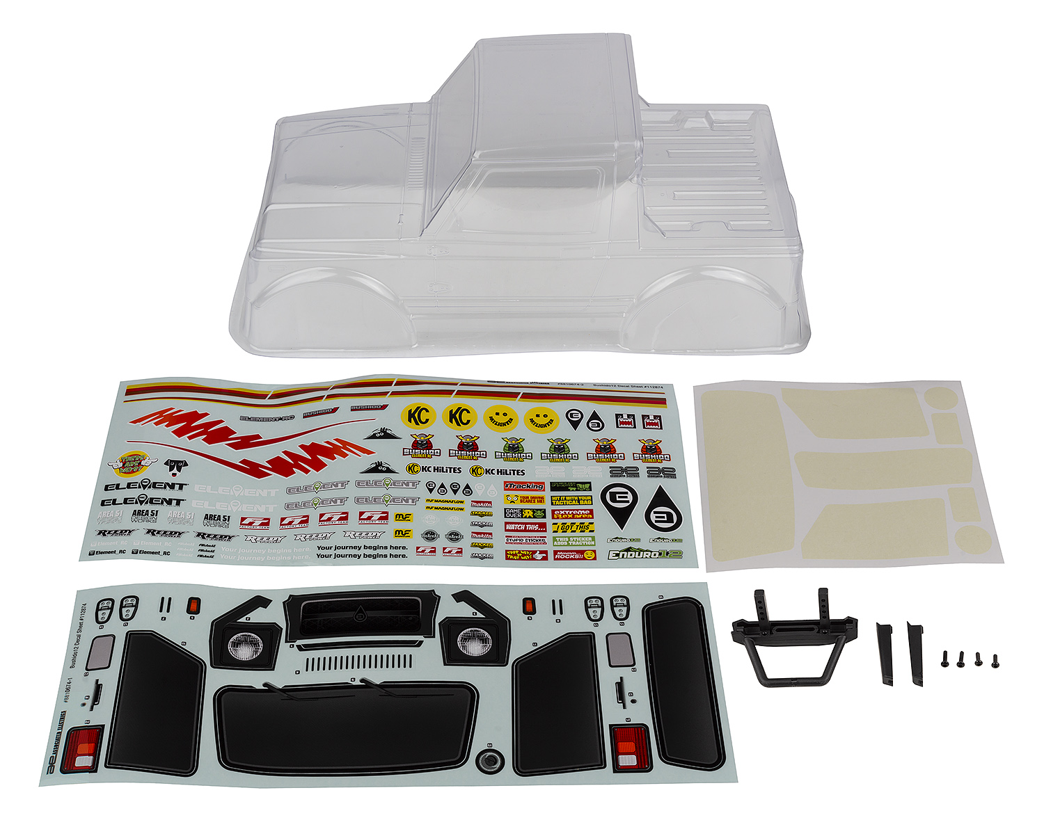 Element RC Enduro12, Bushido Karosserie-Set, klar 1 Element RC Enduro12, Bushido Body Set, clear