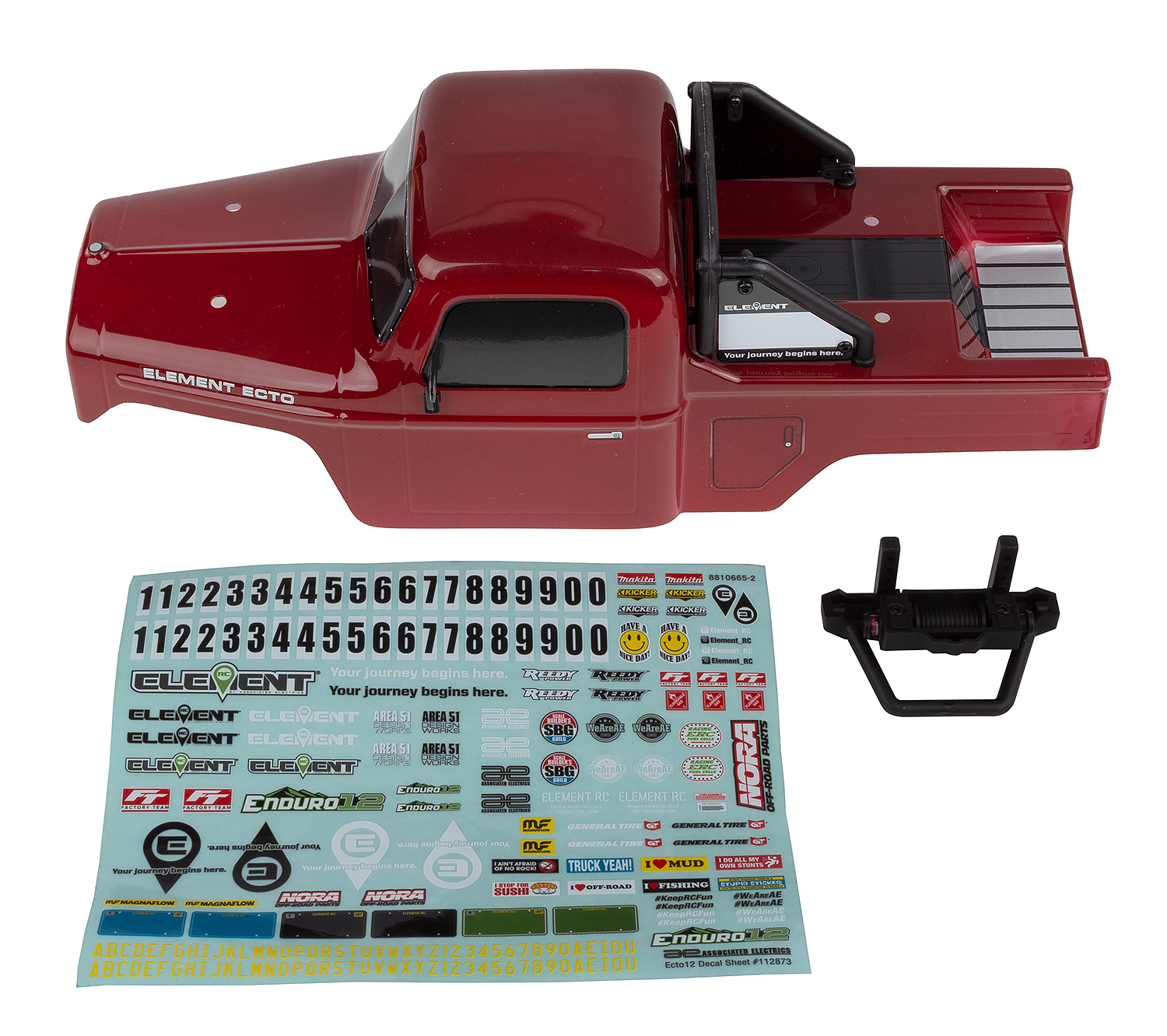 Element RC Enduro12, Ecto Karosserie-Set, rot 1 Element RC Enduro12, Ecto Body Set, red