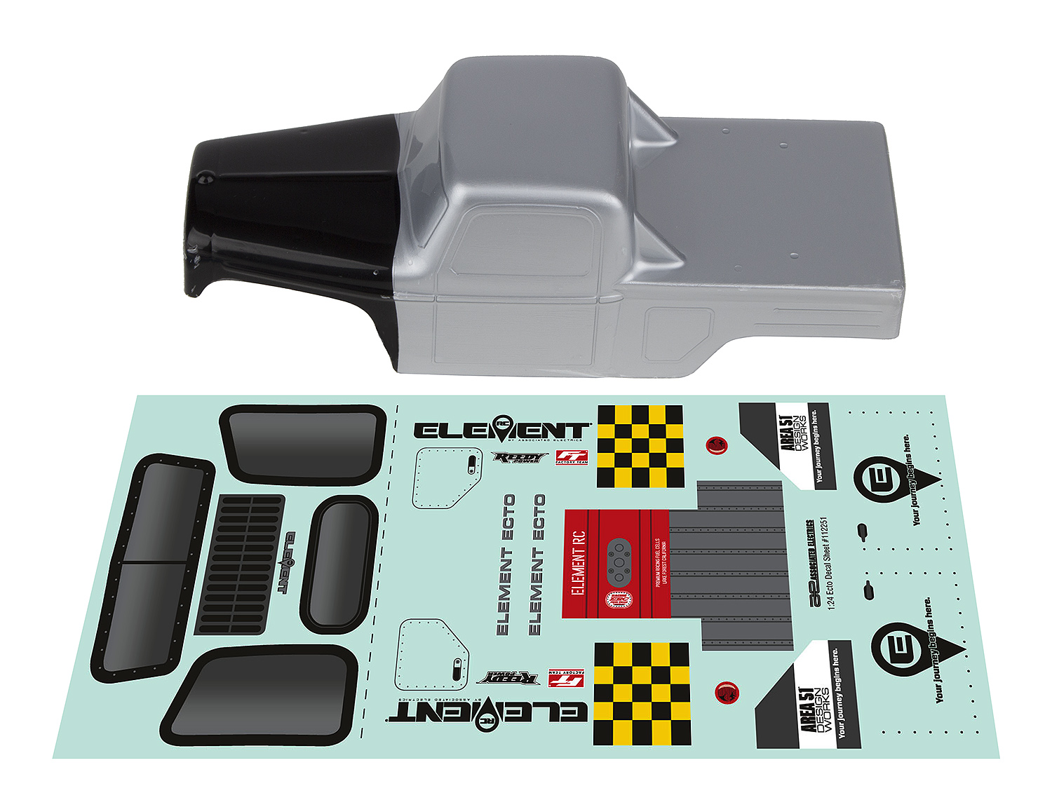 Element RC Enduro24 Ecto Karosserie, lackiert 1 Element RC Enduro24 Ecto Body, painted