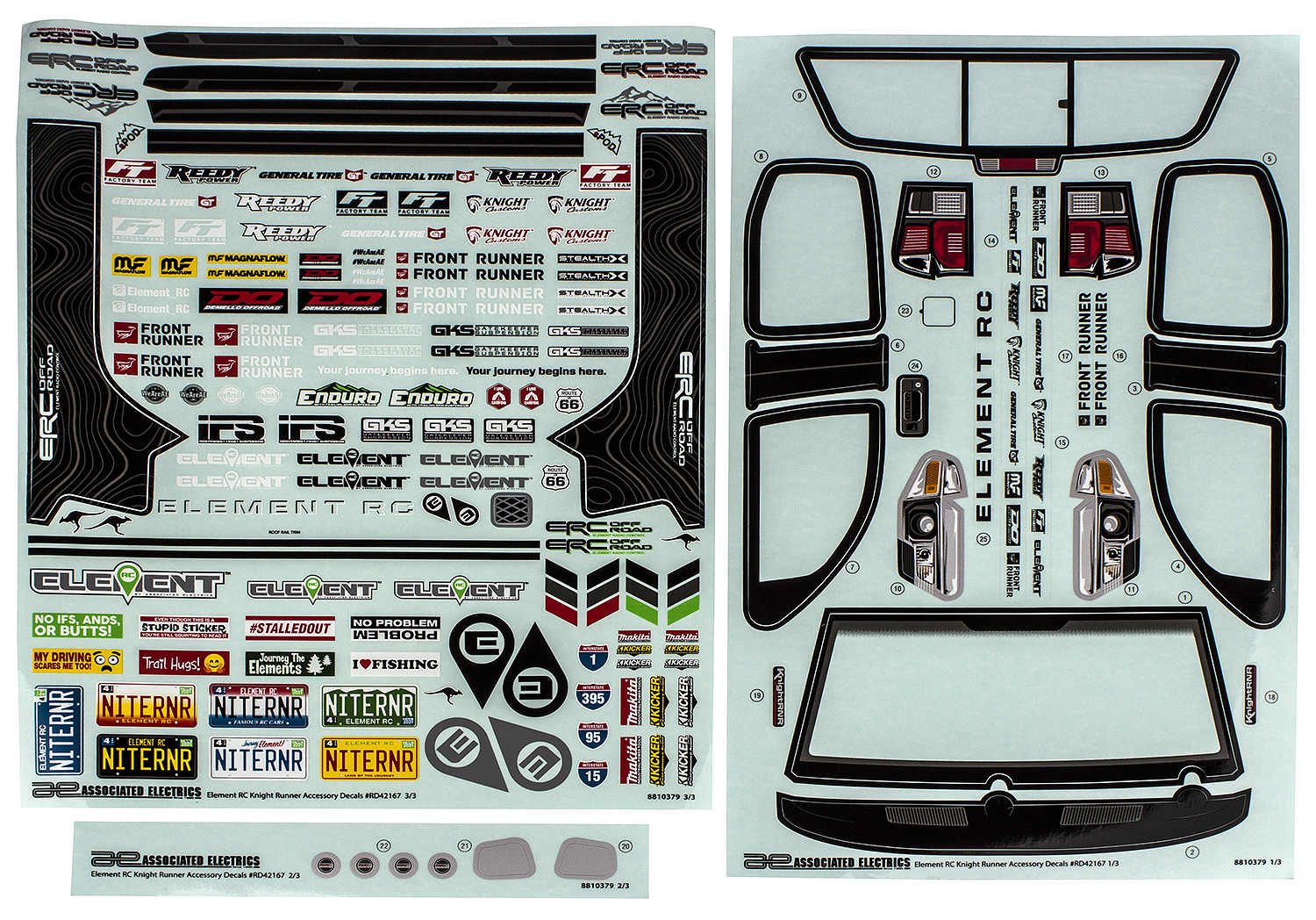 Element RC Knightrunner Decal Sheet 1 Element RC Knightrunner Decal Sheet
