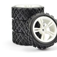 Fastrax 1/10th Rally Block Tire on Touring 5-Spoke Wheel - (4)