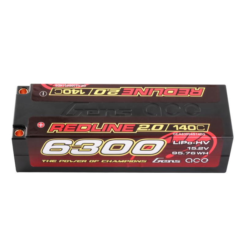 Gens ace Redline 2.0 Series 6300mAh 15.2V 140C 4S1P HardCase HV Lipo Battery Pack with Hardcase 2 Gens ace Redline 2.0 Series 6300mAh 15.2V 140C 4S1P HardCase HV Lipo Battery Pack with Hardcase