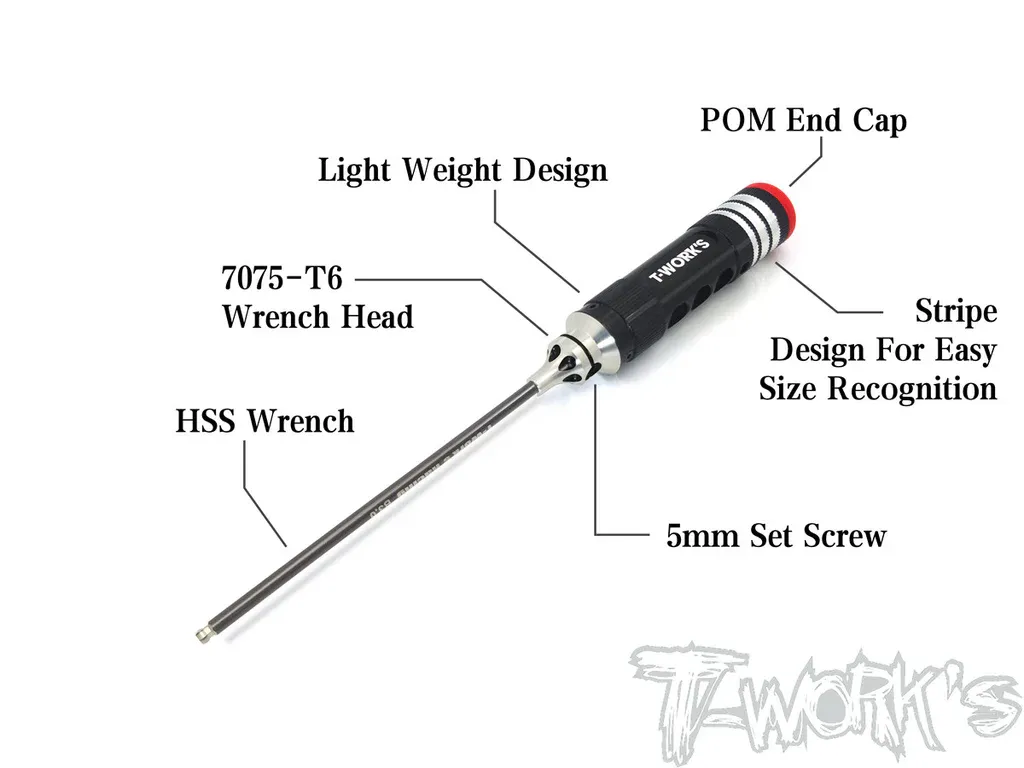 Hex Wrench Ball 1.5x120mm (TT-058-B1.5) T-Work's 2 Hex Wrench Ball 1.5x120mm (TT-058-B1.5) T-Work's