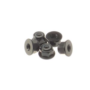 Nuts M3 Nylon Flanged Black (5) (69241) Hiro Seiko