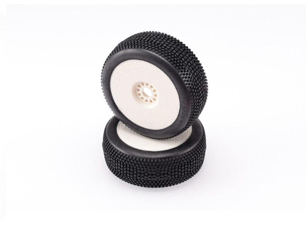 HotRace Buggy 1/8 Alaska Soft Glued On White Rims (2)