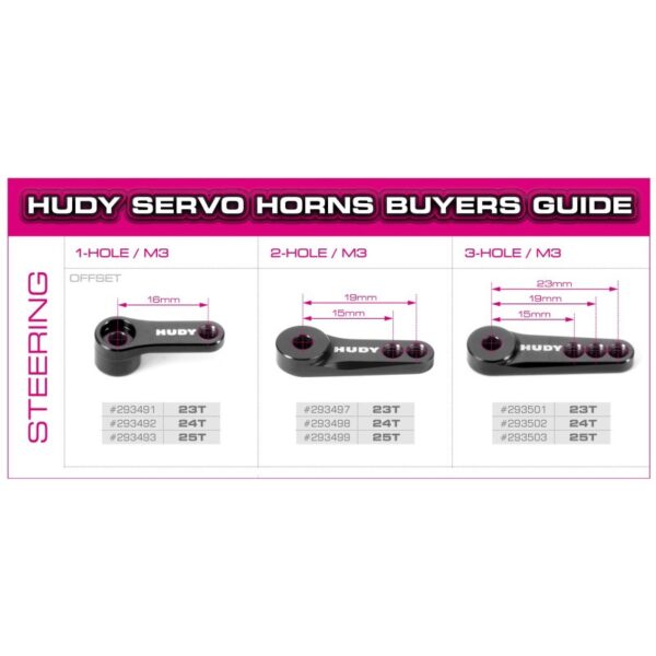Servo Horn 25T 15/19mm HUDY