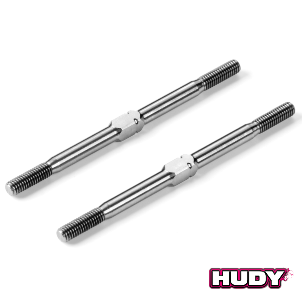 HUDY Adjustable Turnbuckle 55mm M3 L/R - Titanium (2) (992355) 1 HUDY Adjustable Turnbuckle 55mm M3 L/R - Titanium (2) (992355)