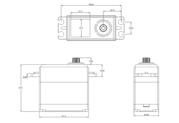 SRT CL6030 (0.11s/30kg/7.4v) Waterproof Servo