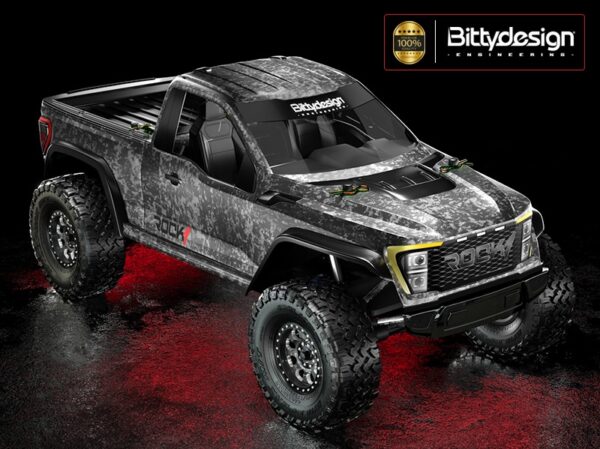 ROCK1 1/10 clear body for 313mm (12,3") Rock Crawler, Pre-Cut (CR-RK1)