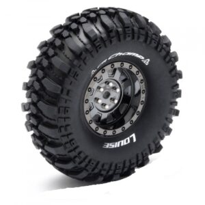 Louise Tire & Wheel CR-CHAMP 1.9" - Chrome Black Spoke Rim / Mounted (2)