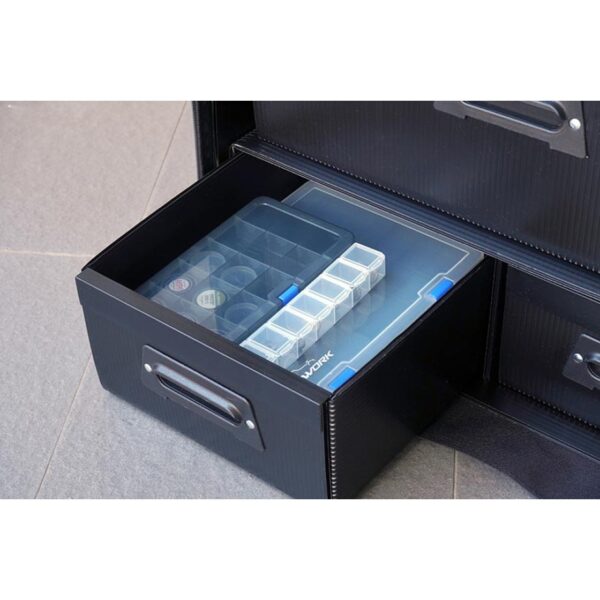 Koswork 1/10 Compact 3 Drawer PP Frame Buggy Bag (1/10, 1 Large & 2 Medium)