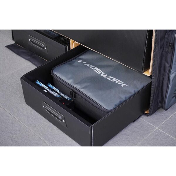 Koswork 1/8 GT Compact 3 Drawer Car Bag (1/8 GT, 1 Large & 2 Medium)