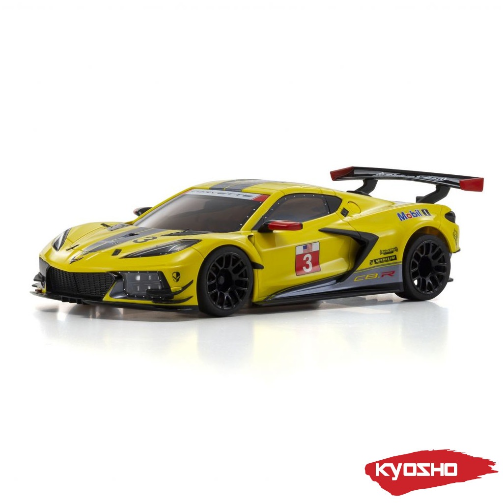 Kyosho Mini-Z RWD MR-03 Chevrolet Corvette C8.R RTR 1:28 RC Auto Kollane 3 Kyosho Mini-Z RWD MR-03 Chevrolet Corvette C8.R RTR 1:28 RC Auto Kollane