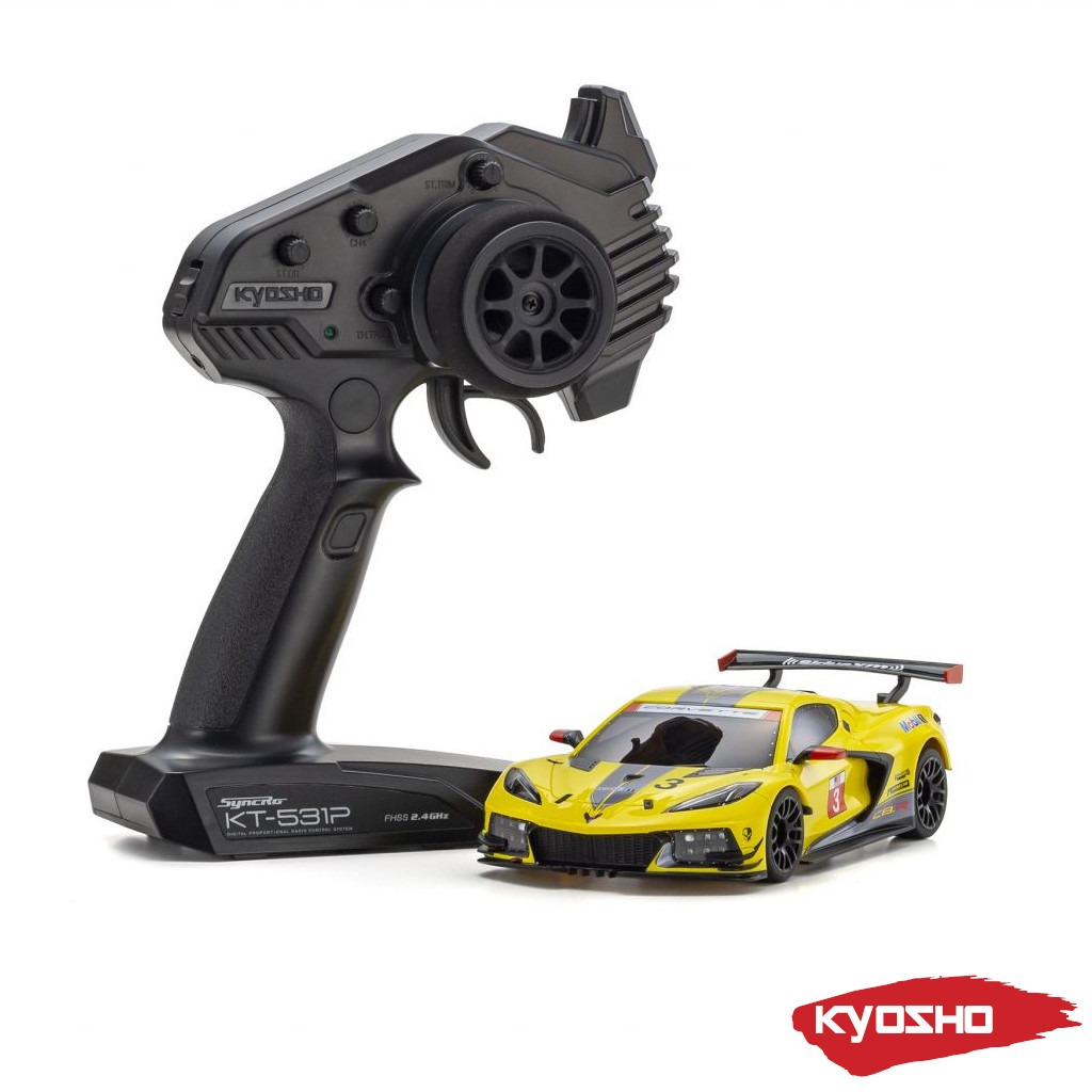 Kyosho Mini-Z RWD MR-03 Chevrolet Corvette C8.R RTR 1:28 RC Auto Kollane 2 Kyosho Mini-Z RWD Chevrolet Corvette C8-R Racing Yellow