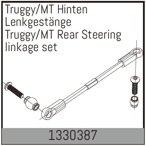 Linkage Set Rear Truggy/MT (1330387) Absima 1 Linkage Set Rear Truggy/MT (1330387) Absima
