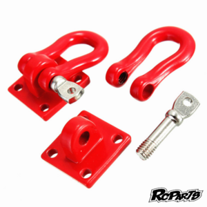 Metal Heavy Duty Shackle With Mounting Bracket Red (2) (RC49824)