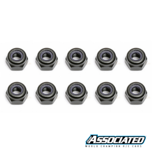Nut M3 Nylock Steel Black (10) - Team Associated 25215