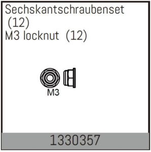 Nut with lock M3 (12) (1330357) Absima
