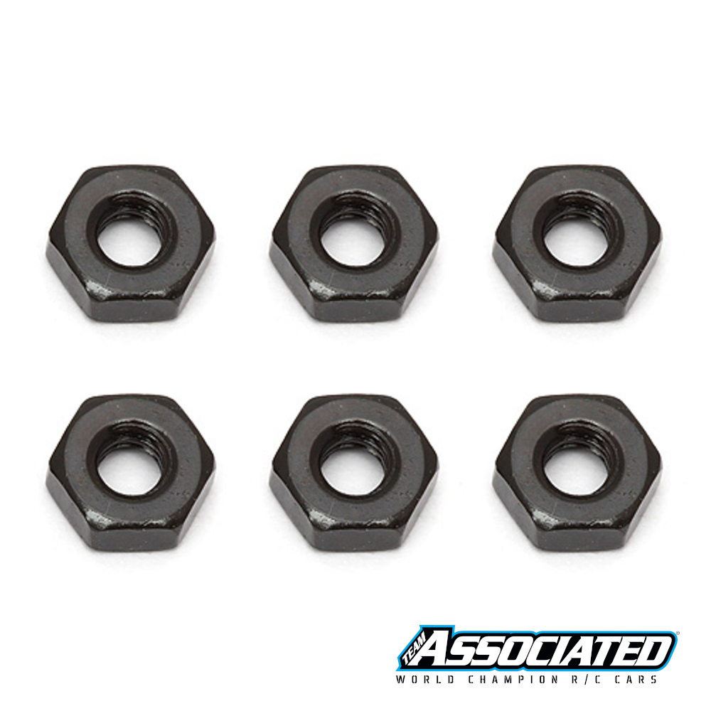 Mutrid M3 Must Teras (6) - Team Associated 91477 1 Nuts M3 Steel Black (6) - Team Associated 91477